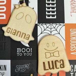 Wooden Ghost Craft Personalized